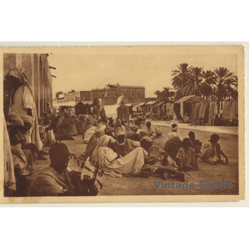 Touggourt / Algeria: Sur La Place - Repos Au Crépuscule (Vintage PC) Touggourt / Algeria: Sur La Place - Repos Au Crépuscule (Vintage PC)