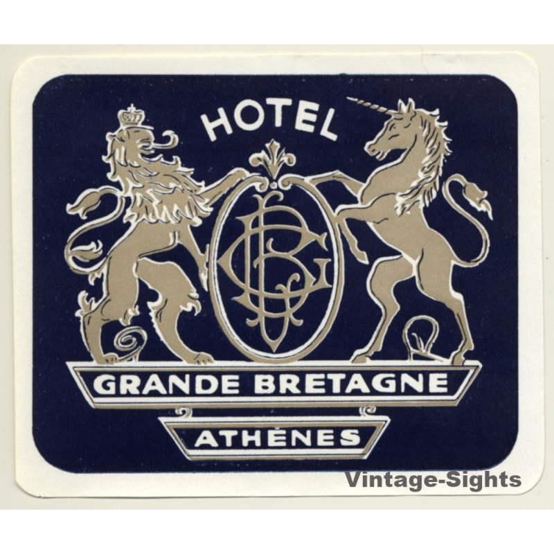 Athens / Greece: Hotel Grande Bretagne (Vintage Luggage Label) Athens / Greece: Hotel Grande Bretagne (Vintage Luggage Label)