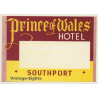 Southport / UK: Prince Of Wales Hotel (Vintage Luggage Label)