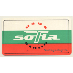 Berlin / GDR: Haus Sofia - DDR (Vintage Luggage Label)