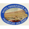 Frankfurt Am Main / Germany: Hotel Frankfurter Hof (Vintage Luggage Label)