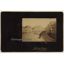 Bonn / Germany: Marktplatz - Rathaus / Market Place - City Hall (Vintage Albumen Silver Print ~1900s)