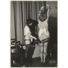 Mistress Whips Bare Butt Of Tied Maid / BDSM (Vintage Photo France ~1960s)