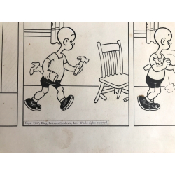 Carl Anderson: Henry - No-Run Hosiery Company (Vintage Comic Strip Art 1947)