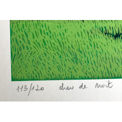 Chantal Decléve: Chou De Nuit - Lim.Ed. 113/120 (Vintage Lithography 1975)