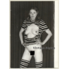 Funny Slim Nude With Cut Open Jumper / Overknees (Vintage Photo GDR 1970s/1980s)