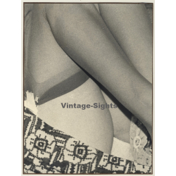 R.Folco: Upskirt Female Butt / Thighs - Suspenders - Risqué (Vintage Photo France 1970s/1980s)