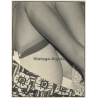 R.Folco: Upskirt Female Butt / Thighs - Suspenders - Risqué (Vintage Photo France 1970s/1980s)