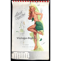 Elliott Freeman: Artist's Sketch Pad / Pin Up (Vintage Calendar 1950)
