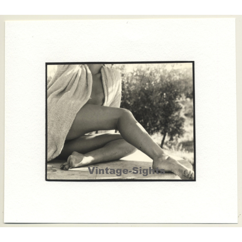 R.Folco: Nude Woman In Bathrobe / Legs - Nip Slip (Vintage Photo France 1970s/1980s)