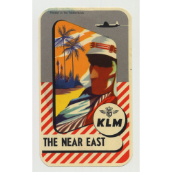 KLM - The Near East (Vintage Airline Luggage Label 1950s)