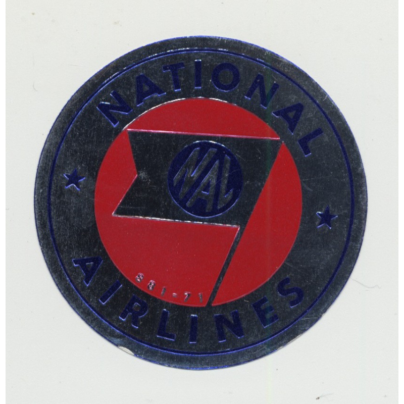 NAL National Airlines 881-71 (Vintage Airline Luggage Label) NAL National Airlines 881-71 (Vintage Airline Luggage Label)
