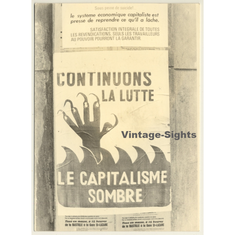 May 1968 - Paris: Protest Posters On Facade*5 (Vintage Photo)