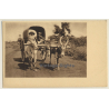India: Mission Sister On Travel / Cow Cart (Vintage PC)