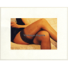 R.Folco: Leg Study Of Semi Nude Woman In Nylons (Vintage Photo France 1980s)