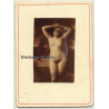 French Nude *6 / Risqué (Vintage Photo Transparency Film On CDV  ~1900s)