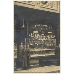 Rue Steenport 17 / Kortrijk: Louis Chiarelli Magasin De Montres (Vintage RPPC 1910s/1920s)
