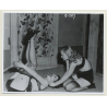 Irving Klaw: Mistress Closes Gag On Tied Maid R-757 / Pin-up - BDSM (Vintage Photo USA)