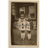 Carnival Belgium: Sparkmaries / Funkenmariechen (Vintage RPPC ~1910s/1920s)