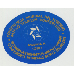 World Tourism Concerence 1980 - Manila / Philipinnes (Vintage Luggage Label)