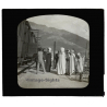 Maghreb / Africa: Berbers At About To Enter Train (Vintage Glass Dia Positive 1910s)