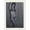 Stunning Mature Nude In Translucent Lingerie / Waist - Hips (Vintage Amateur Photo B/W)