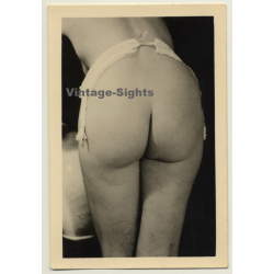 Rear View: Nude Womans' Butt / Suspenders (Vintage Photo ~1950s/1960s)