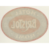 Rome / Italy: Hotel Bristol (Vintage Luggage Label: Richter & C.Naples)
