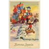 Walt Disney: Mickey Mouse & Donald / Bonne Année (Vintage PC 1950s)