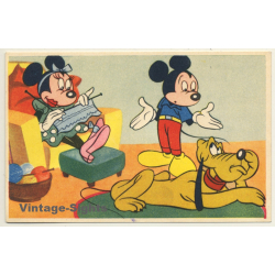 Walt Disney: Mickey Mouse, Minnie Et Pluto *2 (Vintage PC 1950s)