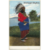 USA: Indian Chief & Gun (Vintage Embossed Gimmick IPC 1900s)