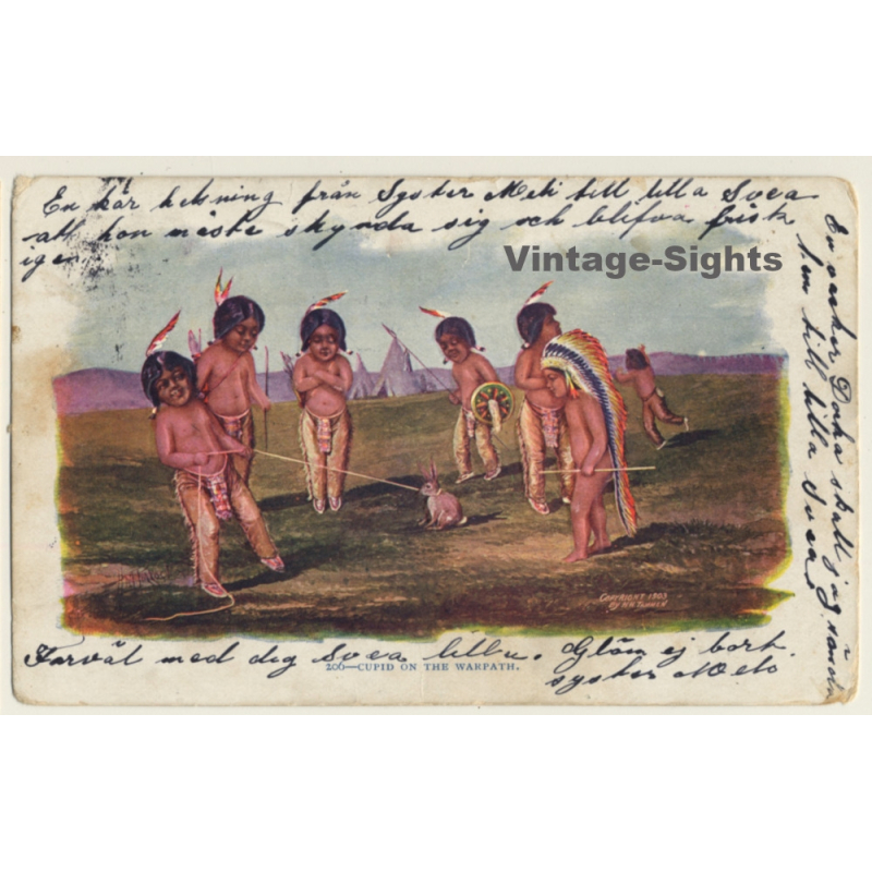 USA: Cupid On The Warpath / American Native (Vintage PC 1904) USA: Cupid On The Warpath / American Native (Vintage PC 1904)