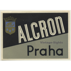 Praha - Prague / Czech Republic: Hotel Alcron *2 (Vintage Luggage Label Large)