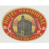 Hotel Meridional - Bahia / Brazil (Vintage Luggage Label)