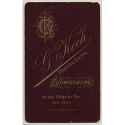 G. Koch / Ludwigsburg: Chevauleger - Saber - Uniform (Vintage CDV / Carte De Visite ~1900s)