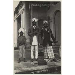 Indian Snake Charmer - Little Boy - Turban / Ethnic (Vintage RPPC)