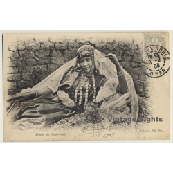 Algeria: Ouled-Nail Female / Nomad - Traditional Garb - Ethnic (Vintage PC 1903)