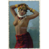 Maghreb: Pretty Topless Moorish Woman / Risqué - Ethnic (Vintage PC 1958)