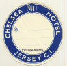 Jersey (Channel Islands) / UK: Chelsea Hotel (Vintage Luggage Label)