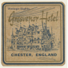 Chester / UK: Grosvenor Hotel (Vintage Self Adhesive Luggage Label / Sticker)