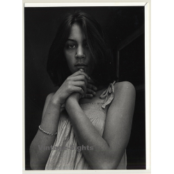 Jerri Bram (1942): Intense Portrait Of Pretty Young Woman (Vintage Photo ~1970s)
