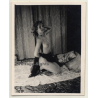 Elegant Brunette Nude With Black Cloth*11 / Risqué (Vintage Photo ~1940s/1950s)