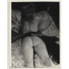 Elegant Brunette Nude With Black Cloth*12 / Risqué (Vintage Photo ~1940s/1950s)