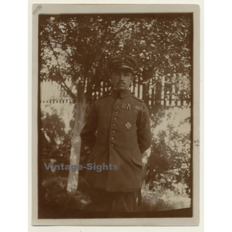 German Soldier In Uniform / Eisernes Kreuz - WW1 (Vintage Photo ~1910s)