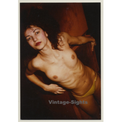 Skinny Redhaired Semi Nude / Bikini Panty (Vintage Photo Germany ~1980s)