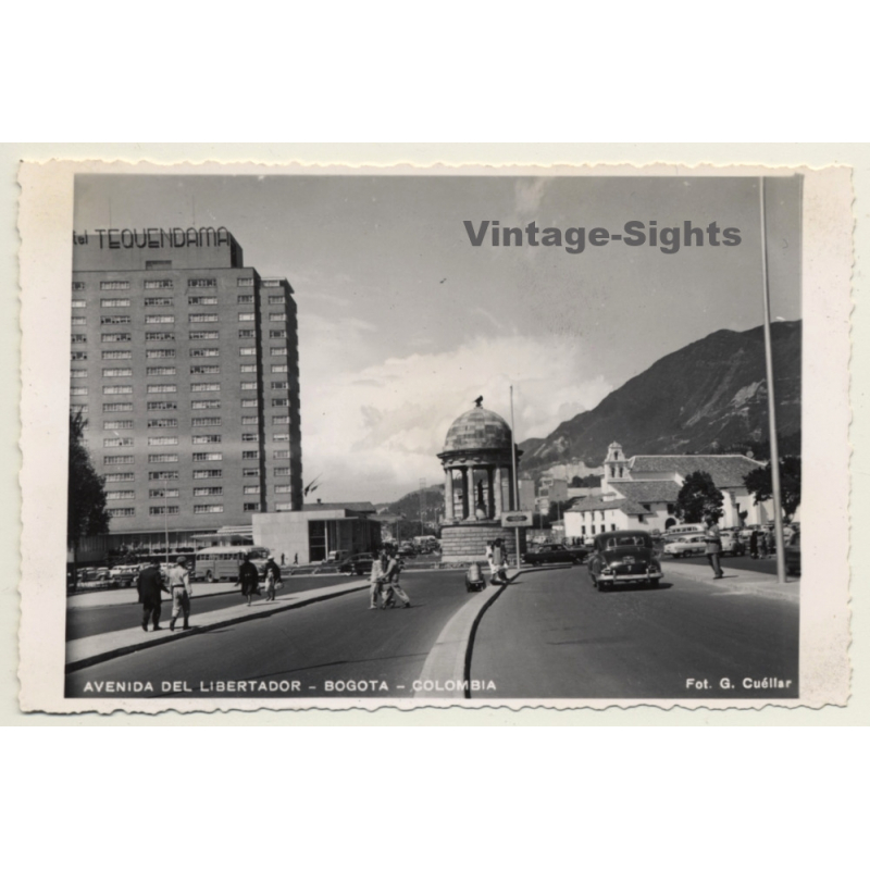 Bogota / Colombia: Avenida Del Libertador / G. Cuéllar (Vintage RPPC ~1950s)