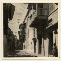 Cartagena / Colombia: Colonial Style Houses / Street View (Vintage Photo 1957)