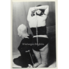 2 Females In Bondage / Full Face Mask - Arms Tied Behind Back / BDSM (2nd Gen.Photo ~1960s)