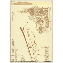 Numa Blanc Fils / Cannes: Portrait Of Elegant Man With Straw Hat / Moustache (Vintage Cabinet Card ~1880s)