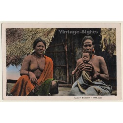 Dalat / Vietnam: Femmes Et Bébé Moïs / Ethnic (Vintage PC)